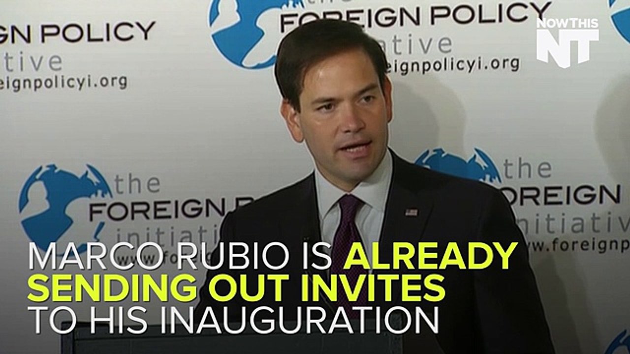 Marco Rubio Is Already Planning His Inauguration
