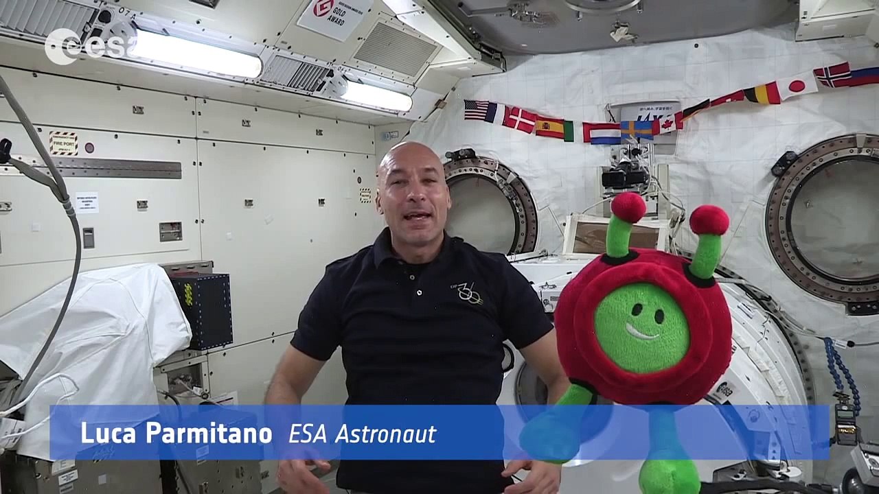 Surprise guest on the International Space Station