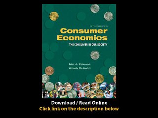 Consumer Economics The Consumer In Our Society EBOOK (PDF) REVIEW