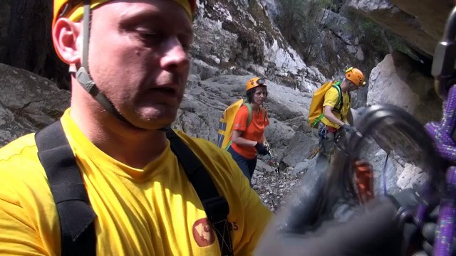 Abseiling and safety exercises