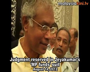 Judgment reserved in Jeyakumar's 'MP funds' suit