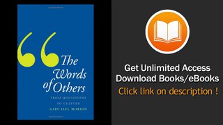 The Words Of Others From Quotations To Culture EBOOK (PDF) REVIEW