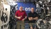 ESA astronaut André Kuipers and astronaut Don Pettit greet WWF