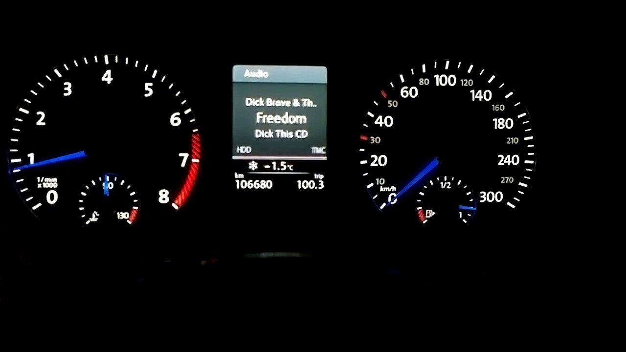 Mk6 Cluster in Mk5 GTI - Menue