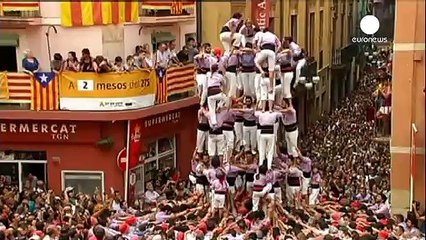 Menschliche Burgen in Katalonien