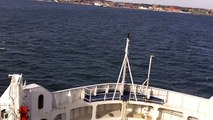 Ferry Ride from Helsinborg Sweden to Helsingor Denmark