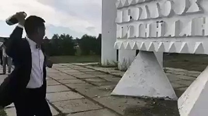 An inch over and that honeymoon would've been ruined...hahahaha. . .  .very funny video