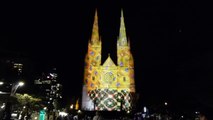 St Mary's Cathedral Christmas Light Show 2012 Sydney, Australia