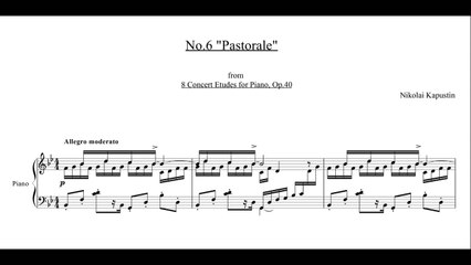 Kapustin - No.6 "Pastoral" from 8 Concert Etudes for Piano, Op.40
