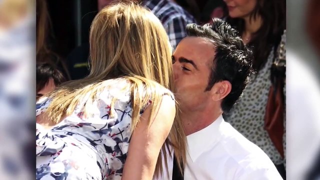 Jennifer Aniston and Justin Theroux Share Kiss as She's Awarded Walk of Fame Star