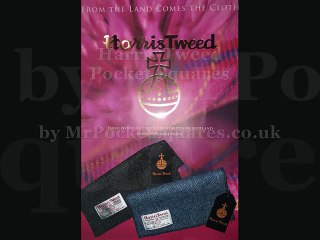 Pocket Square & Pocket Squares hand crafted in Harris Tweed cloth. Made in Scotland using 100% pure wool.
