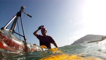 Praia à praia, mares aos mares, barcos aos barcos, Ubatuba, SP, Brasil,PET reciclados em 82 a 92 garrafas de 2 litros