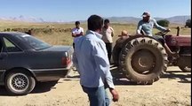 Audi a100 quattro vs massey ferguson 135 lik çekişmesi