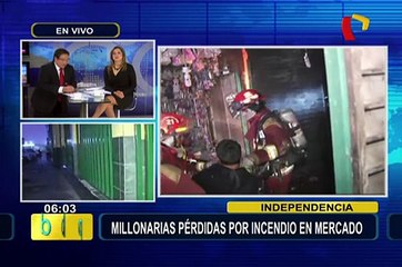 Independencia: pavoroso incendio consumió más de 40 puestos en mercado (3/3)