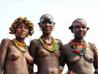 African Dassanech girl from Omo Valley