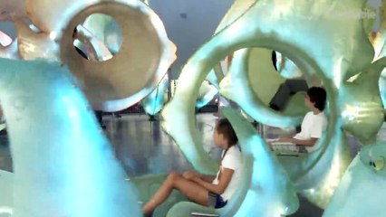 Fiberglass fish are the new horses at this carousel