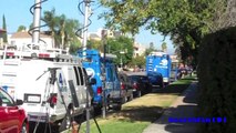 News Reporters at work: Covering a Murder story: NBC4, ABC7, and KTLA5