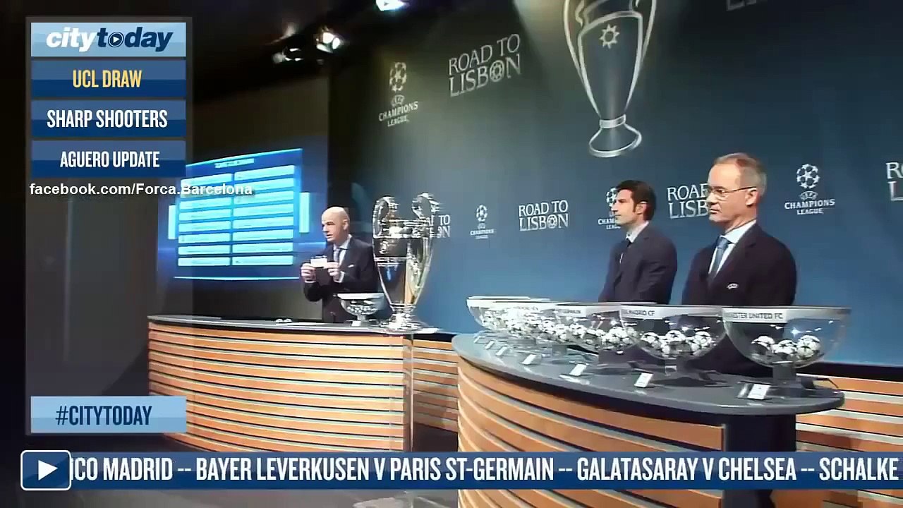 رد فعل لاعبي السيتي بعد اعلان القرعة ضد برشلونة