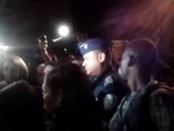 Manifestantes frente a Funglode reclaman a Baéz Aybar agresión policial