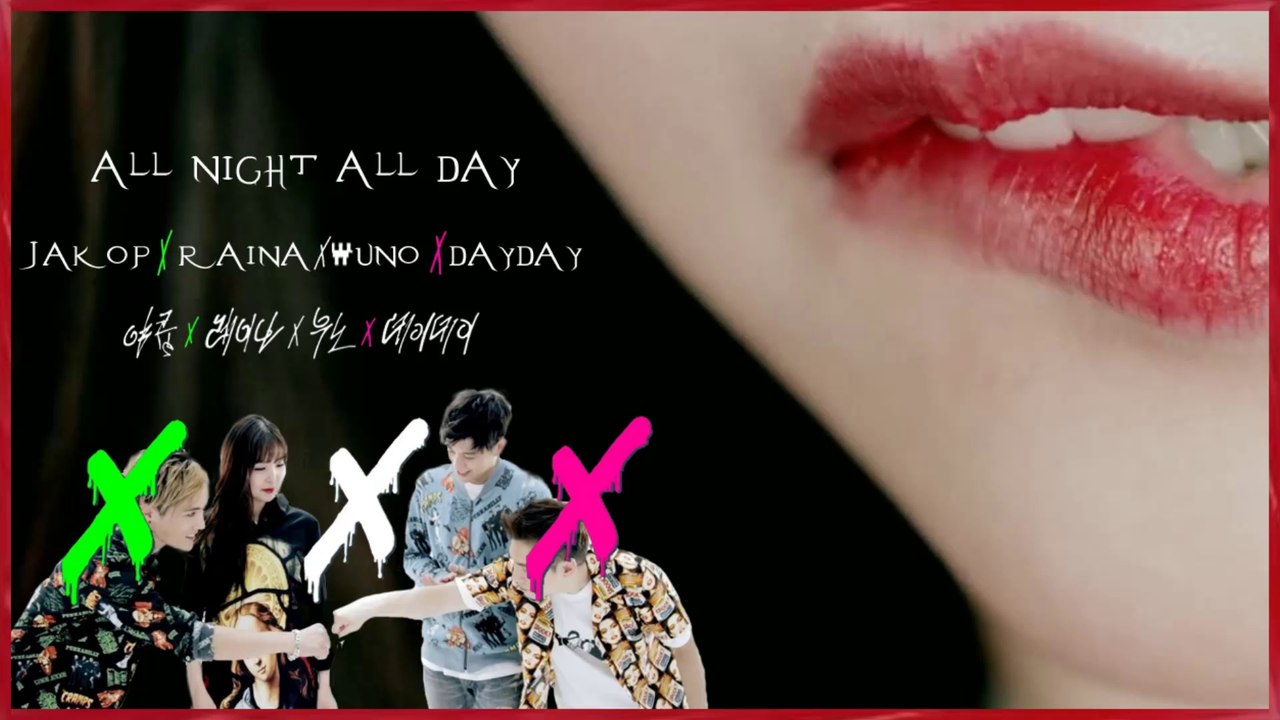 Jakop, Raina of After School &￦uNo (Woo Tae Woon) of SPEED & DayDay – All Night All Day (볼래) k-pop [german Sub].