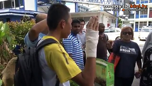 'Protester assaulted and dumped into a drain'