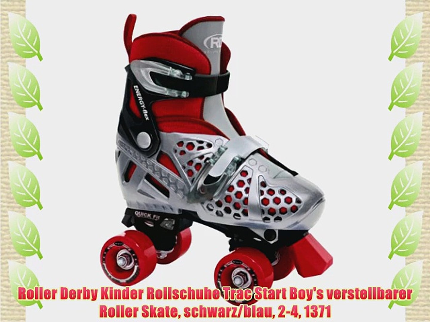 Roller Derby Kinder Rollschuhe Trac Start Boy's verstellbarer Roller Skate  schwarz/blau 2-4 - video Dailymotion