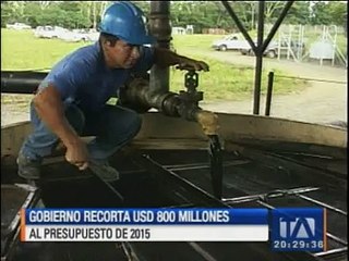 Gobierno recorta 800 millones de dólares al presupuesto de 2015