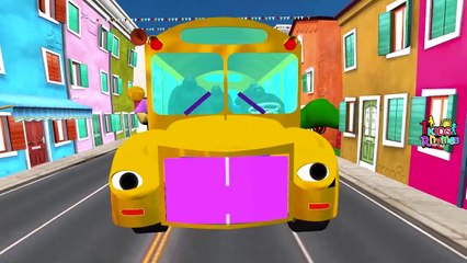 Animals Cartoons for Children Wheels On  The Bus Go Round And Round Nursery Rhymes for Children