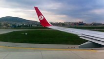 Turkish Airlines Take off from Sabiha Gökcen (Saw) on a heavy turbulance.