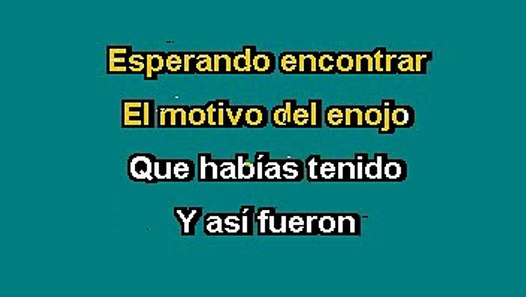 Karaoke Oh! que gusto volverte a ver rigo tovar - video 
