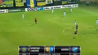 Sportivo Luqueño 5 - 1 Aurora - Todos los goles - Copa Sudamericana 2015