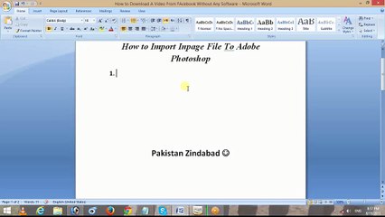 how to import inpage file to Adobe photoshop Or Cs5