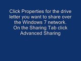 Setting Security and Sharing Properties from Windows 7 to Network and Map Drives with Windows XP