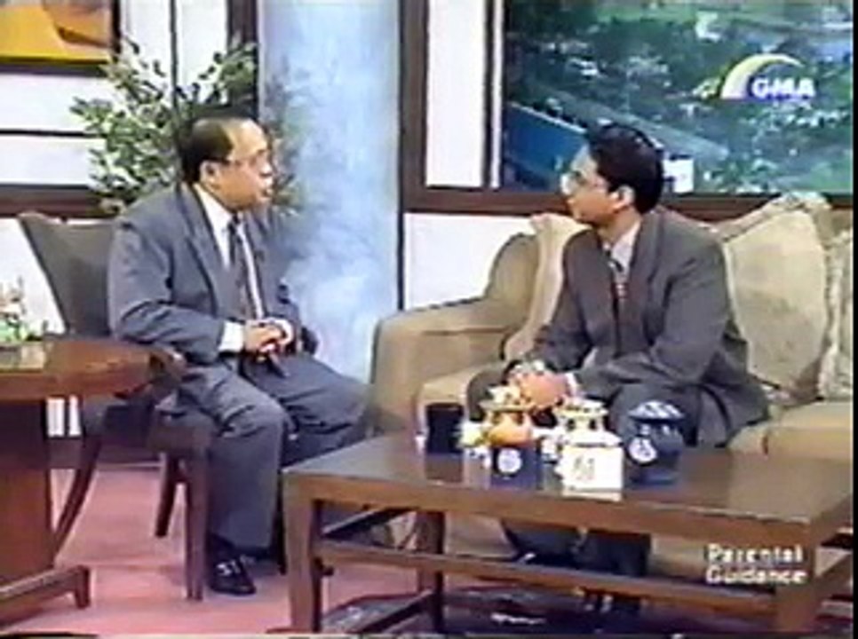 Marlo Sanchez at GMA7's Mornings at GMA with Paolo Bediones Interview. 1999