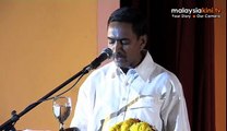 Arumugam lambasts BN in a fiery speech