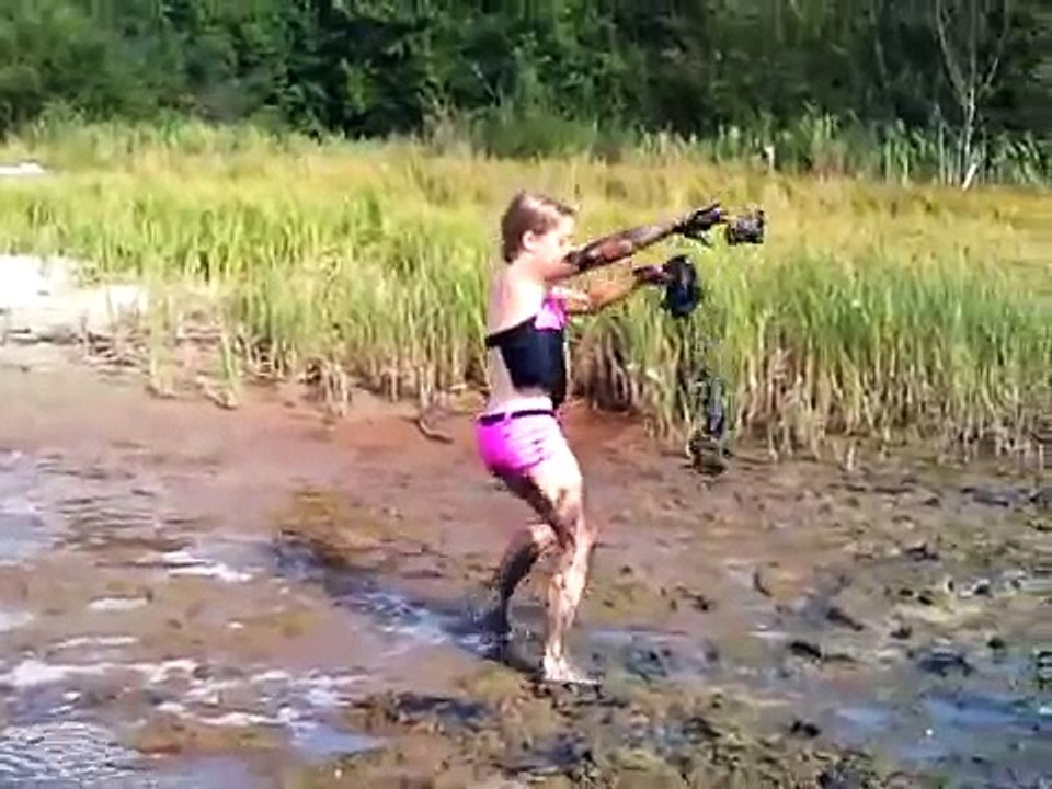 Two kids and a lot of mud