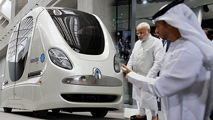 PM Modi rides a Self-Driven Car in Masdar | PM Modi In UAE