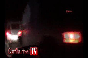 Halk otobüsüne molotof attılar