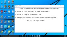 How to Enable Cortana in Blocked Countries (incl. Pakistan)