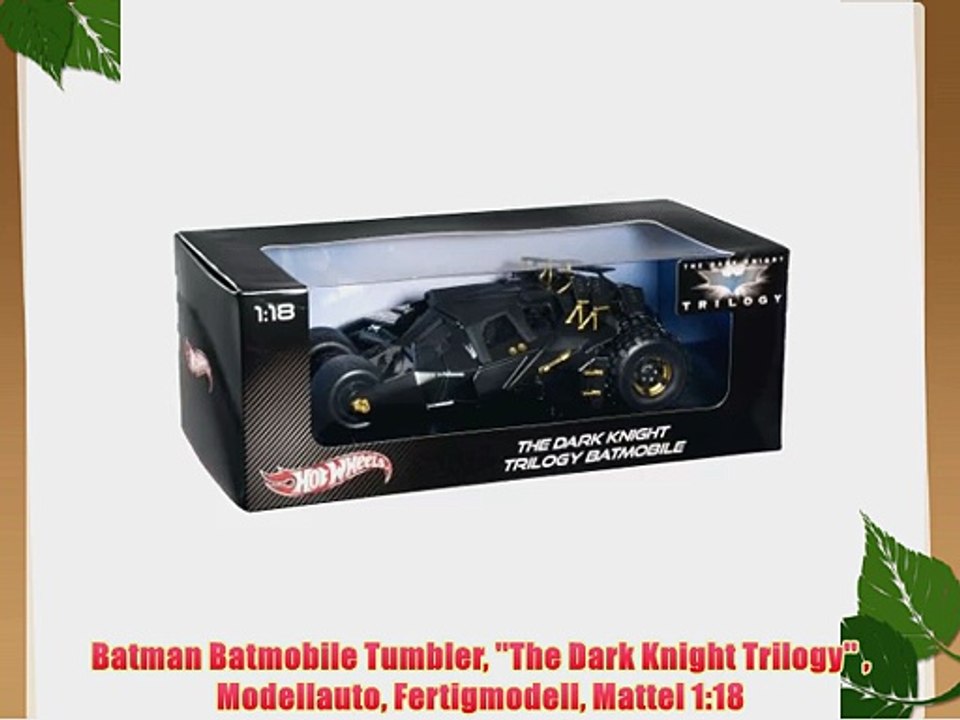 Batman Batmobile Tumbler ''The Dark Knight Trilogy''  Modellauto Fertigmodell Mattel 1:18