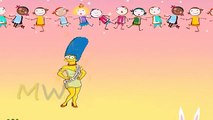 The Simpsons Finger Family Song | Daddy Finger Nursery Rhymes Maggie Marge