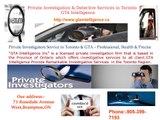 Contact GTA Intelligence Private Investigation Services