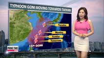 Hot weekend under partly sunny skies, typhoon Goni moving northward