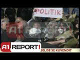 AK protestë në mbështetje të grevisteve, djeg foton e Berishes