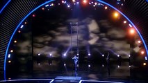 Uzeyer Novruzov Performer Balances on 18 Foot Ladder America's Got Talent 2015