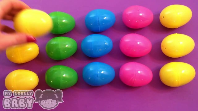 Learn Patterns with Surprise Eggs! Opening Colours Surprise Eggs Filled with Toys and Fun! Lesson 2
