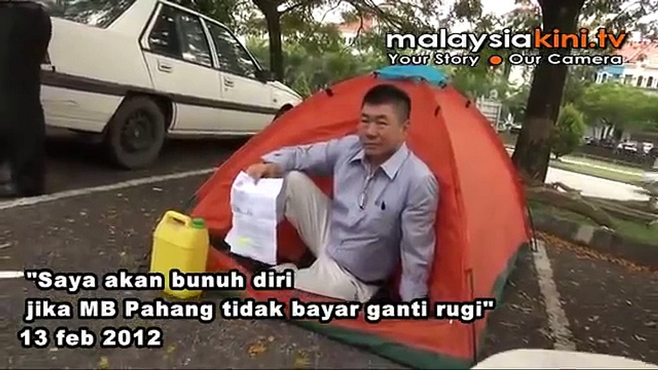 "Saya akan bunuh diri jika MB pahang tidak bayar ganti rugi"