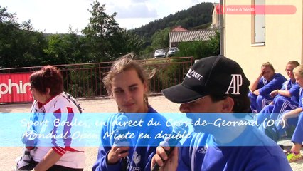 Interview Emma Baggio, Mondial Open Mixte, Sport Boules, Cros-de-Géorand 2015