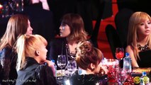 [Fancam] 101209 Taeyeon Keeps Staring at IU @ Golden Disk Awards 2010