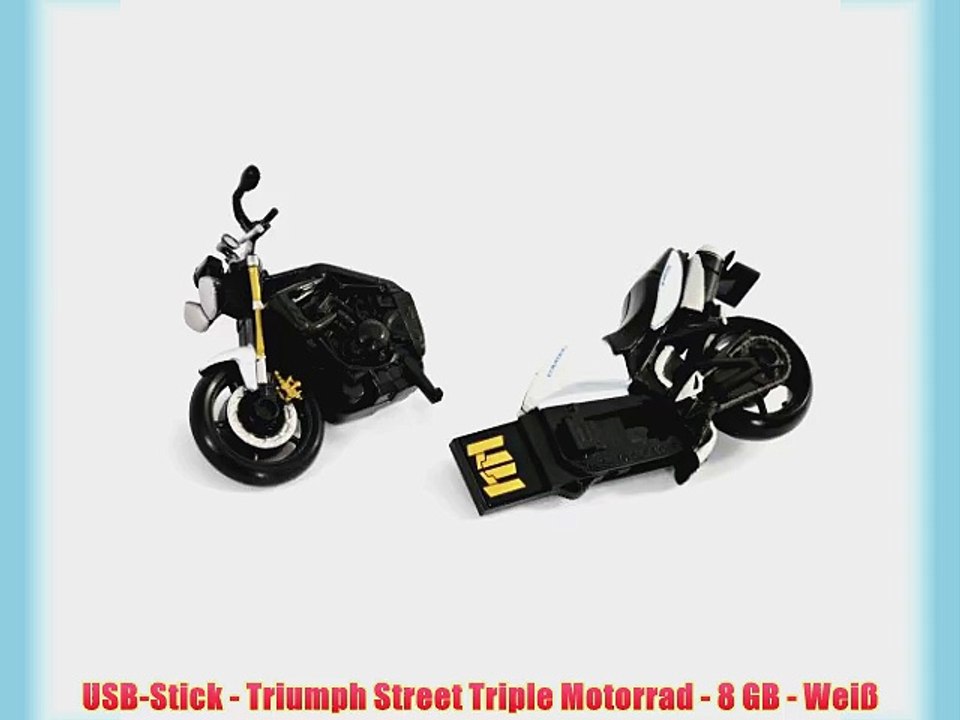 USB-Stick - Triumph Street Triple Motorrad - 8 GB - Wei?